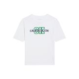 Calvin Klein Erkek Çocuk Varsity Logo Ss Beyaz T-Shirt