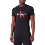 Calvin Klein Erkek Core Monologo Slim T-Shirt - XL - Siyah