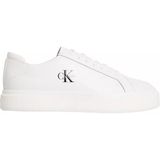 Calvin Klein Erkek Deri Bağlamalı Rahat Taban Ck Yazı Detay Beyaz Sneaker YM0YM01460-0K4
