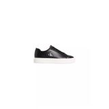 Calvin Klein Erkek Deri Bağlamalı Rahat Taban CK Yazı Detay Siyah Sneaker YM0YM01460-BEH