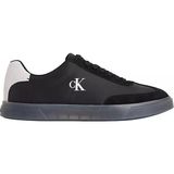 Calvin Klein Erkek Düşük Bilekli Ck Logo Detaylı Topuk Kısmında Süet Detaylı Siyah Sneaker HM0HM02126-0GM