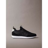 Calvin Klein Erkek Düz Rahat Taban Bağlamalı Ck Yazı Desenli Deri Siyah2 Sneaker YM0YM01414-0GM