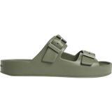 Calvin Klein Erkek Ergon Eva Double Bar Hm0hm02116 Düz Sandalet, Yeşil (Green Deep Lichen Green), 44.5 EU