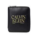 Calvin Klein Erkek Grafik Detaylı Zip Cüzdan,Siyah Standart