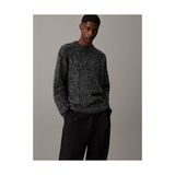 Calvin Klein Erkek Jacquard Alpaka Kazak - Siyah - XL