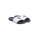 Calvin Klein Erkek Jelly Mono Plaj Terliği, 40, YM0YM01281, Beyaz