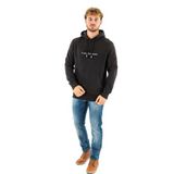 Calvin Klein Erkek Kapüşonlu Sweatshirt, Chenille Monologo Hoodie, Siyah, L Beden