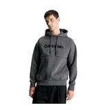 Calvin Klein Erkek Kapüşonlu Sweatshirt, Raised Embroidered Logo, Gri, S Beden