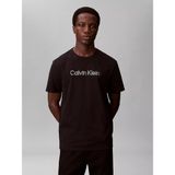Calvin Klein Erkek Kısa Kol Bisiklet Yaka Calvın Yazı Desenli Pamuklu Siyah T-Shirt LV04LF809G-UB1 - XL