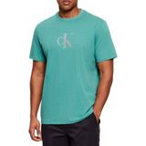 Calvin Klein Erkek Kısa Kol Bisiklet Yaka Ck Yazı Detay Reqular Fit Yeşil T-Shirt LV04RF853G-VFL - XL