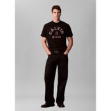Calvin Klein Erkek Kısa Kollu Grafik Baskılı T-shirt, Siyah, XS