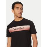 Calvin Klein Erkek Kısa Kollu Pamuklu Bisiklet Yaka Yazı Detaylı Siyah T-Shirt K10K114163