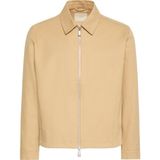 Calvin Klein Erkek Krem Calvin Klein Ls Cotton Dobby Blouson Jkt Erkek Krem Fermuarlı Ceket - XL