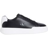 Calvin Klein Erkek Logo Kabartmalı Düşük Bilekli %100 Deri Siyah Sneaker YM0YM01344-06W