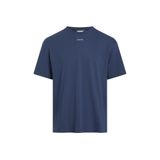 Calvin Klein Erkek Logolu Kısa Kollu Pamuklu Mavi T-Shirt K10K112487-PPK, S, 5003175956003
