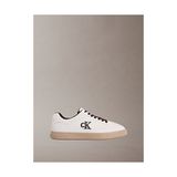 Calvin Klein Erkek Low Prof Cupsole Süet Deri Sneaker - Beyaz