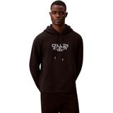 Calvin Klein Erkek Ls 350fleece Calvin Tech Graphic Lv14le251g sweatshirt (tekli paket), siyah (Black), M