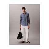 Calvin Klein Erkek Ls Chambray Classic Gömlek - Mavi