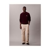 Calvin Klein Erkek Ls Pamuklu Waffle Kumaş Kazak - Bordo