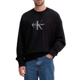 Calvin Klein Erkek LS PREMIUM TERRY MONOLOGO CN SWT Sweatshirt Black S