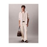 Calvin Klein Erkek Ls Solid Oxford Classic Gömlek - Kahverengi - XL
