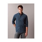 Calvin Klein Erkek Ls Solıd Oxford Classic Gömlek - Petrol Mavisi - XL