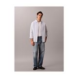 Calvin Klein Erkek Ls Stripe Oxford Classic Gömlek - Mavi