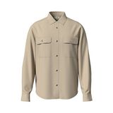 Calvin Klein Erkek Ls Utility Relaxed Fit Gömlek - Kırık Beyaz