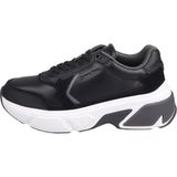 Calvin Klein Erkek Marka Logolu Bağcıklı Kaydırmaz Tabanlı Günlük Siyah Sneaker HM0HM01294-BEH
