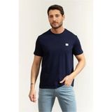 Calvin Klein Erkek Marka Logolu Günlük Kullanıma Uygun Beyaz-Lacivert T-Shirt