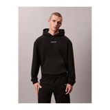 Calvin Klein Erkek Marka Logolu Kapüşonlu Uzun Kollu Günlük Kullanıma Uygun Siyah Sweatshirt LVGMF5W