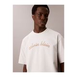 Calvin Klein Erkek Marka Logolu Organik Pamuklu Günlük Kullanıma Uygun 1Krem1 T-Shirt LV04RC225G 6QH
