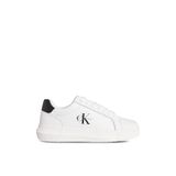 Calvin Klein Erkek Marka Logolu Şık Görünüşlü Deri Gündelik Kullanıma Uygun Beyazz1 Sneaker
