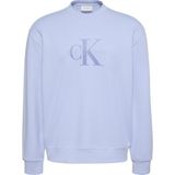 Calvin Klein Erkek Mavi Calvin Klein Ls Eu 350TERRY Monologo Cn Swtsh Erkek Mavi Sweatshirt - Buz Mavisi