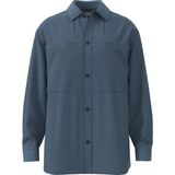 Calvin Klein Erkek Mavi Calvin Klein Ls Rıpstop Relaxed Shırt Mavi Erkek Tişört - 050-Mavi