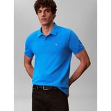 Calvin Klein Erkek Mavi Calvin Klein Ss Monogram Pıque Po, Cfm, S Mavi Erkek Polo T-Shirt - XL