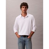 Calvin Klein Erkek Normal Kalıp %100 Pamuklu Uzun Kollu Beyaz Polo Yaka T-Shirt LV040EM909-YAF - XL
