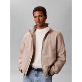 Calvin Klein Erkek Normal Kalıp Dik Yaka Fermuarlı Uzun Kollu Kahverengi Ceket LV04RG500G-RAK - 3XL