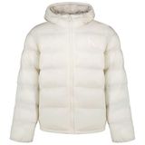 Calvin Klein Erkek Normal Kalıp Dik Yaka Monogram Aplikeli Şişme Mont - Ekru, Chalk, M