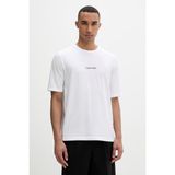 Calvin Klein Erkek Normal Kalıp Pamuklu Logo Detaylı Yuvarlak Yaka Kısa Kollu Beyaz T-Shirt LV00NM3021-100 - 2XL