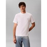 Calvin Klein Erkek Normal Kesim Ck Logo Işlemeli Yuvarlak Yakalı Pamuklu Kısa Kollu Beyaz T-Shirt LV04RG220G-YAF - 3XL
