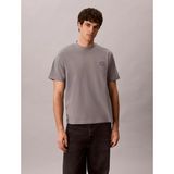 Calvin Klein Erkek Normal Kesim Ck Logo Işlemeli Yuvarlak Yakalı Pamuklu Kısa Kollu Gri T-Shirt LV04RG220G-P87