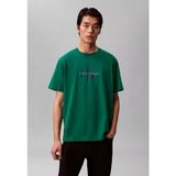 Calvin Klein Erkek Normal Kesim Yuvarlak Yakalı Ck Logo Baskılı Pamuklu Kısa Kollu Yeşil T-Shirt LV04RB862G-L4G - 2XL
