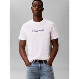 Calvin Klein Erkek Normal Kesim Yuvarlak Yakalı Logo Baskılı Kısa Kollu Beyaz T-Shirt LV04LG811G-YAF - 2XL