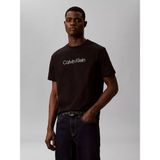 Calvin Klein Erkek Normal Kesim Yuvarlak Yakalı Logo Baskılı Kısa Kollu Siyah T-Shirt LV04LG812G-UB1 - 3XL