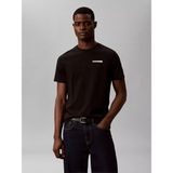 Calvin Klein Erkek Normal Kesim Yuvarlak Yakalı Pamuklu Arkası Logo Baskılı Kısa Kollu Siyah T-Shirt LV04LG810G-UB1 - 3XL