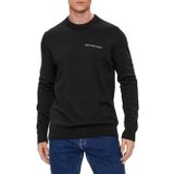 Calvin Klein Erkek Organik Pamuklu Logo Baskılı Sweatshirt S Siyah 8720108944335