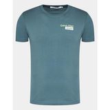 Calvin Klein Erkek Pamuklu Logolu Kısa Kollu Mavi Polo Yaka T-Shirt J30J324647-CFQ - XL