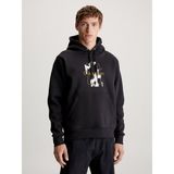 Calvin Klein Erkek Pamuklu Logolu Regular Fit Kapüşonlu Siyah Sweatshirt K10K112258-BEH - 2XL