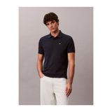 Calvin Klein Erkek Polo Tişört Kısa Kollu Monogram Pique Pamuktan, Mavi (Dark Safir), XXL